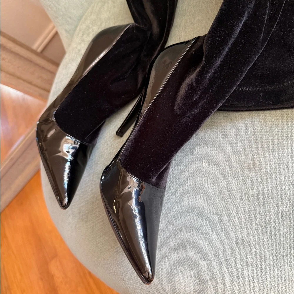 Balenciaga Velvet Thigh High Boots 37 Black - Picture 15 of 17